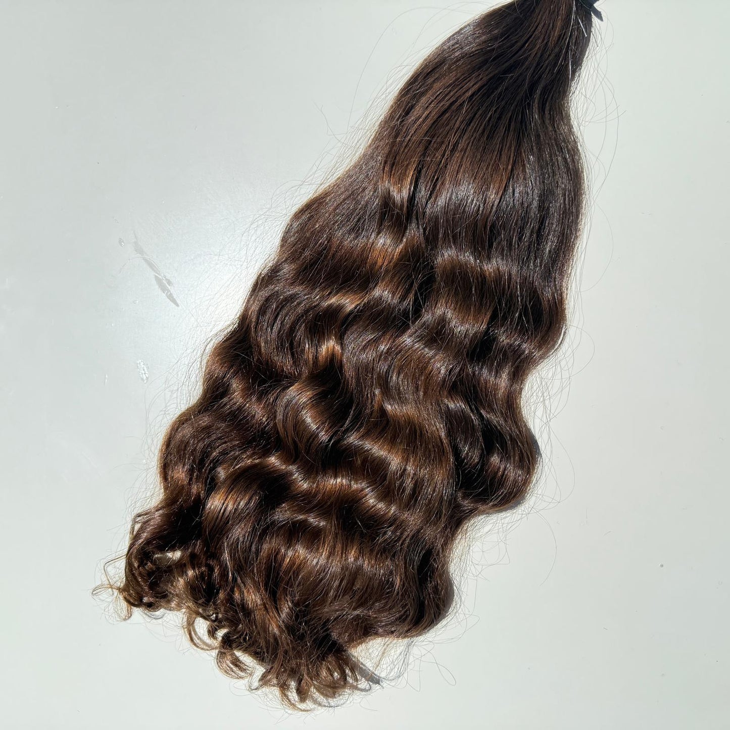 Curly Ponytail- 22 inches, 158g, Colour Level 5, double drawn, single donor