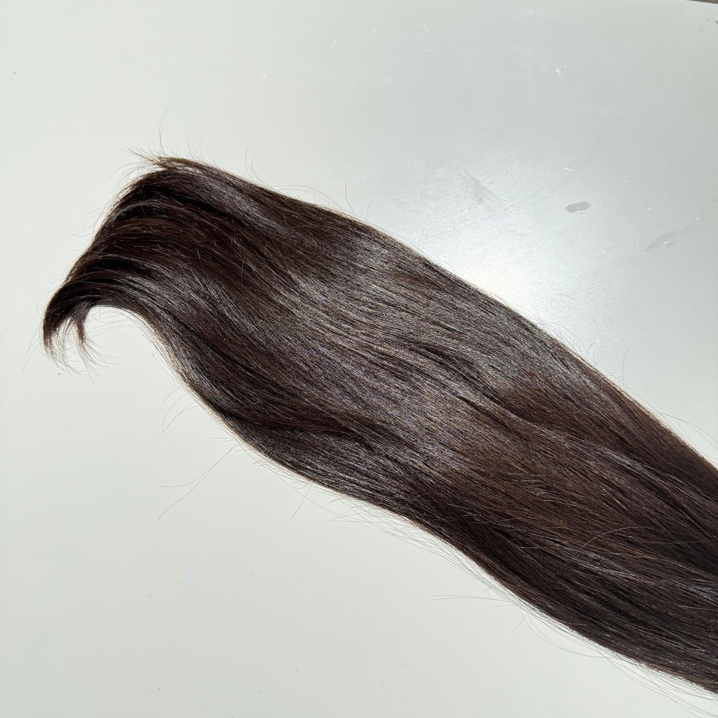 Silky Straight Ponytail - 24 Inches, 197g, Colour Level 3, Double Drawn, Single Donor