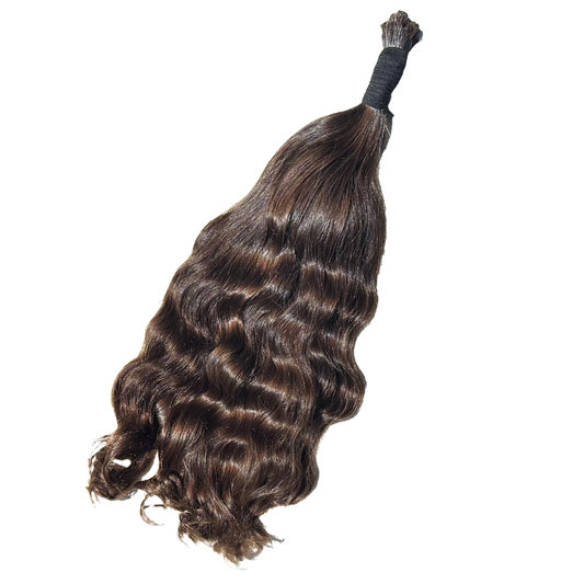 Curly Ponytail- 22 inches, 158g, Colour Level 5, double drawn, single donor