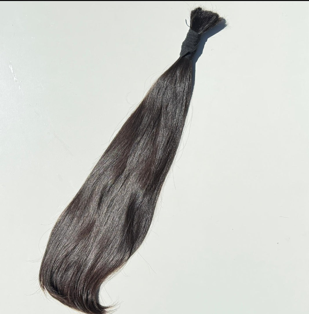 Silky Straight Ponytail - 24 Inches, 197g, Colour Level 3, Double Drawn, Single Donor