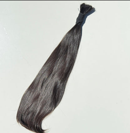 Silky Straight Ponytail - 24 Inches, 197g, Colour Level 3, Double Drawn, Single Donor