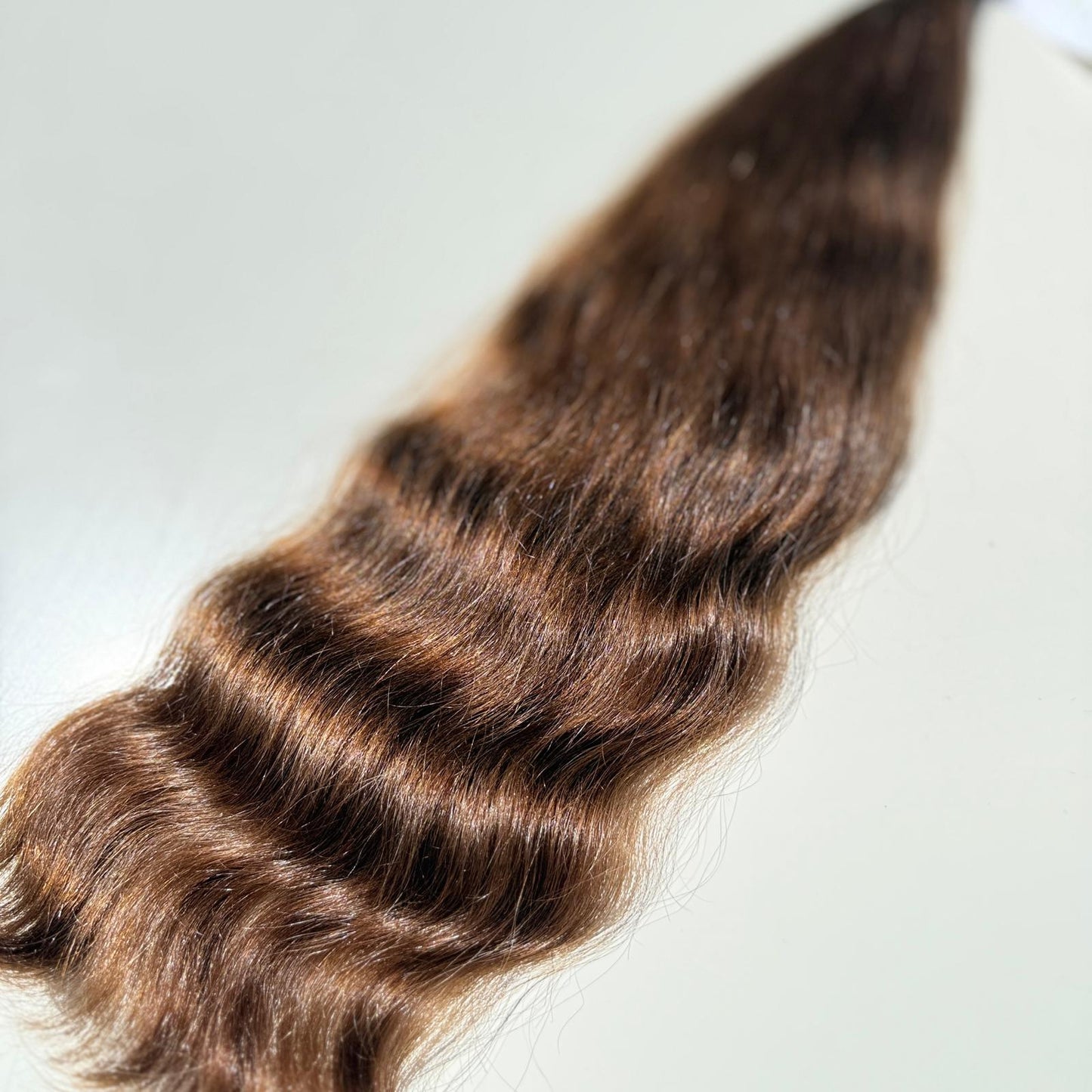 Silky Wavy Ponytail - 24 Inches, 83g, Colour Level 6, Double Drawn, Single Donor
