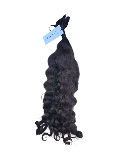 Curly Ponytail - 19 Inches, 78g, Colour Level 6, Double Drawn, Single Donor