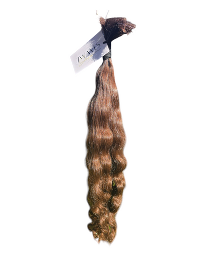 Curly Ponytail - 19 Inches, 78g, Colour Level 6, Double Drawn, Single Donor